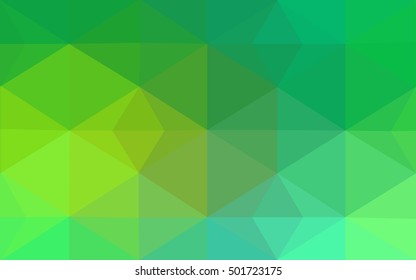 Green polygonal illustration, which consist of triangles. Geometric background in Origami style with gradient. Triangular design for your business.