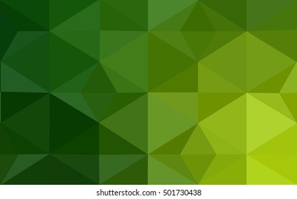 Green polygonal illustration, which consist of triangles. Geometric background in Origami style with gradient. Triangular design for your business.