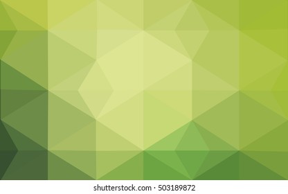 Green polygonal illustration, which consist of triangles. Geometric background in Origami style with gradient. Triangular design for your business.