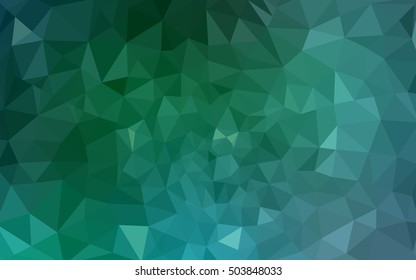 Green polygonal illustration, which consist of triangles. Geometric background in Origami style with gradient. Triangular design for your business.