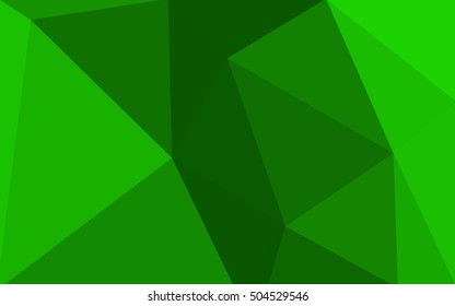 Green polygonal illustration, which consist of triangles. Geometric background in Origami style with gradient. Triangular design for your business.