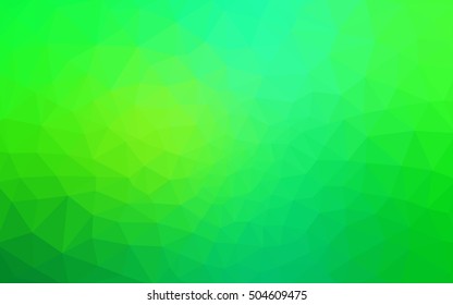 Green polygonal illustration, which consist of triangles. Geometric background in Origami style with gradient. Triangular design for your business.