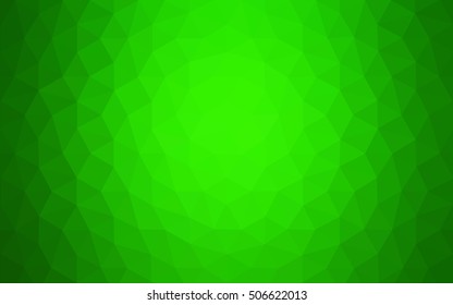 Green polygonal illustration, which consist of triangles. Geometric background in Origami style with gradient. Triangular design for your business.