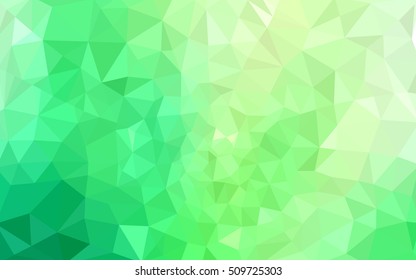 Green polygonal illustration, which consist of triangles. Geometric background in Origami style with gradient. Triangular design for your business.