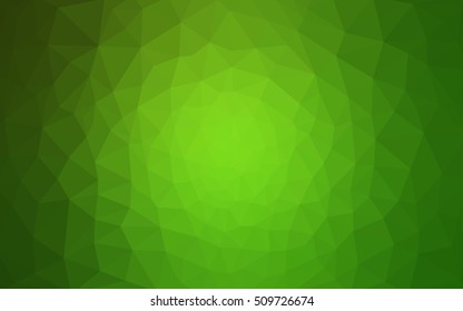 Green polygonal illustration, which consist of triangles. Geometric background in Origami style with gradient. Triangular design for your business.