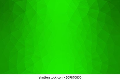 Green polygonal illustration, which consist of triangles. Geometric background in Origami style with gradient. Triangular design for your business.