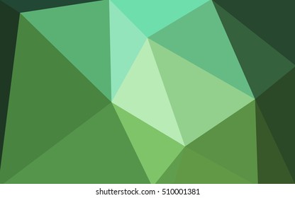 Green polygonal illustration, which consist of triangles. Geometric background in Origami style with gradient. Triangular design for your business.