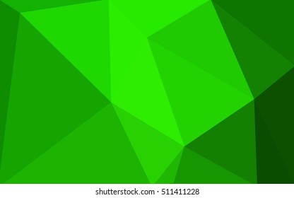 Green polygonal illustration, which consist of triangles. Geometric background in Origami style with gradient. Triangular design for your business.