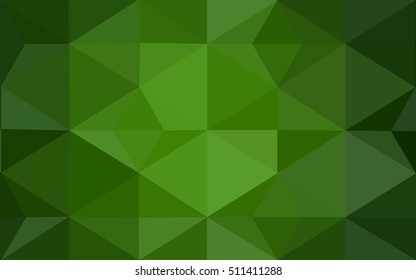 Green polygonal illustration, which consist of triangles. Geometric background in Origami style with gradient. Triangular design for your business.