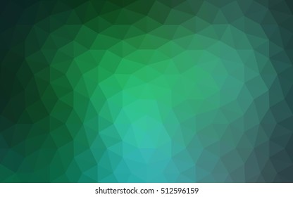 Green polygonal illustration, which consist of triangles. Geometric background in Origami style with gradient. Triangular design for your business.