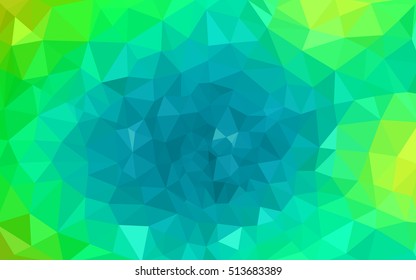 Green polygonal illustration, which consist of triangles. Geometric background in Origami style with gradient. Triangular design for your business.