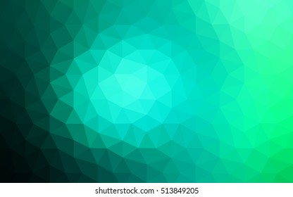 Green polygonal illustration, which consist of triangles. Geometric background in Origami style with gradient. Triangular design for your business.