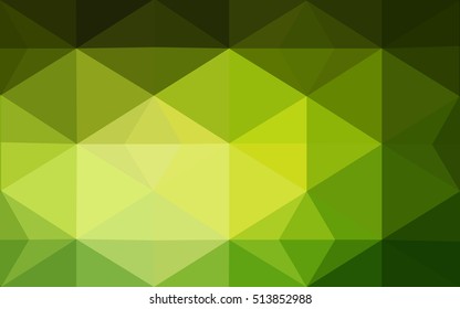 Green polygonal illustration, which consist of triangles. Geometric background in Origami style with gradient. Triangular design for your business.