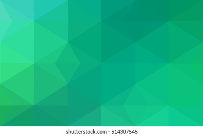 Green polygonal illustration, which consist of triangles. Geometric background in Origami style with gradient. Triangular design for your business.