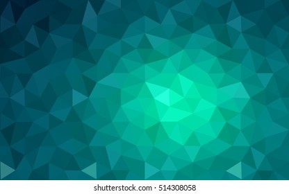 Green polygonal illustration, which consist of triangles. Geometric background in Origami style with gradient. Triangular design for your business.