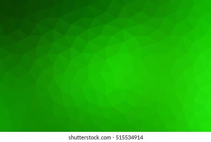 Green polygonal illustration, which consist of triangles. Geometric background in Origami style with gradient. Triangular design for your business.