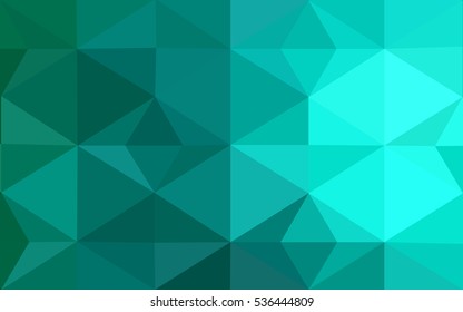 Green polygonal illustration, which consist of triangles. Geometric background in Origami style with gradient. Triangular design for your business.