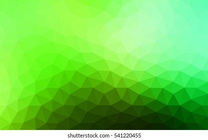 Green polygonal illustration, which consist of triangles. Geometric background in Origami style with gradient. Triangular design for your business.