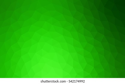 Green polygonal illustration, which consist of triangles. Geometric background in Origami style with gradient. Triangular design for your business.