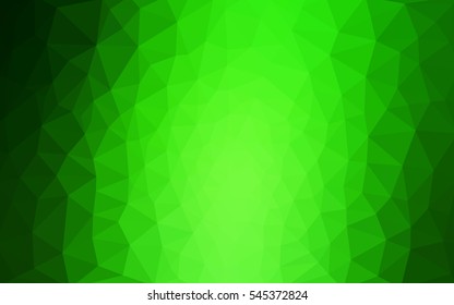 Green polygonal illustration, which consist of triangles. Geometric background in Origami style with gradient. Triangular design for your business.