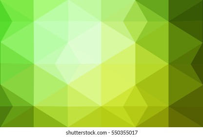 Green polygonal illustration, which consist of triangles. Geometric background in Origami style with gradient. Triangular design for your business.