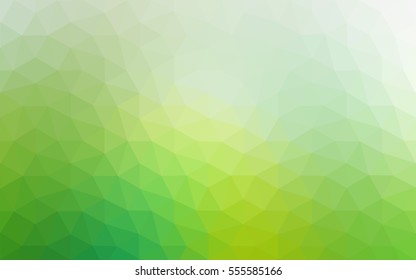 Green polygonal illustration, which consist of triangles. Geometric background in Origami style with gradient. Triangular design for your business.