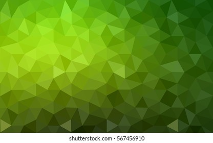 Green polygonal illustration, which consist of triangles. Geometric background in Origami style with gradient. Triangular design for your business.