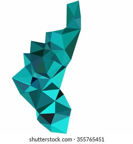 Green Polygonal Mosaic Background