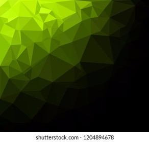 Green Polygonal Mosaic Background, Creative Design Templates