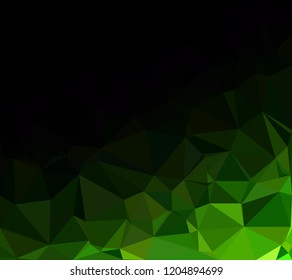 Green Polygonal Mosaic Background, Creative Design Templates