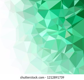 Green Polygonal Mosaic Background, Creative Design Templates