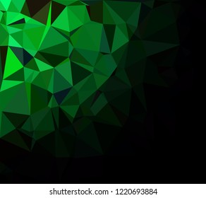 Green Polygonal Mosaic Background, Creative Design Templates