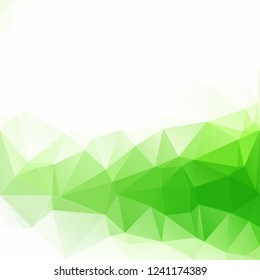 Green Polygonal Mosaic Background, Creative Design Templates