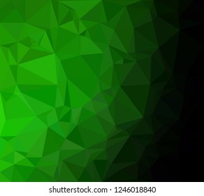 Green Polygonal Mosaic Background, Creative Design Templates