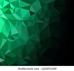 Green Polygonal Mosaic Background, Creative Design Templates