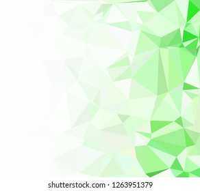 Green Polygonal Mosaic Background, Creative Design Templates