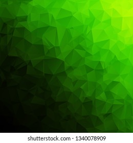 Green Polygonal Mosaic Background, Creative Design Templates
