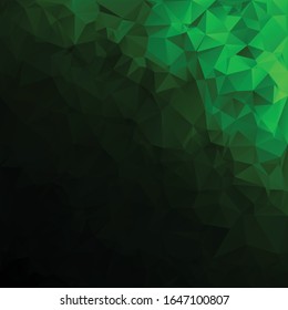 Green Polygonal Mosaic Background, Creative Design Templates