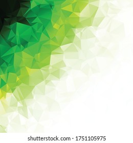Fondo de mosaico poligonal verde, plantillas de diseño creativo