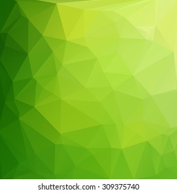 Green Polygonal Mosaic Background, Creative Design Templates