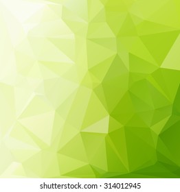Green Polygonal Mosaic Background, Creative Design Templates