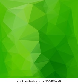Green Polygonal Mosaic Background, Creative Design Templates