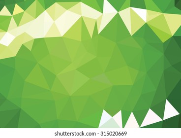 Green Polygonal Mosaic Background, Creative Design