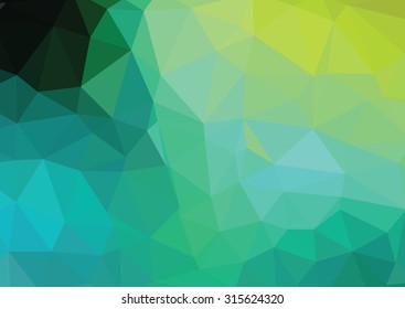 Green Polygonal Mosaic Background, Creative Design