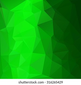 Green Polygonal Mosaic Background, Creative Design Templates