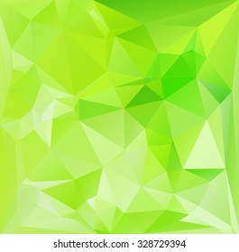 Green Polygonal Mosaic Background, Creative Design Templates