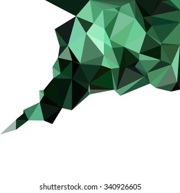 Green Polygonal Mosaic Background, Creative Design Templates