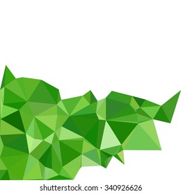 Green Polygonal Mosaic Background, Creative Design Templates