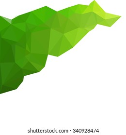 Green Polygonal Mosaic Background, Creative Design Templates