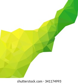 Green Polygonal Mosaic Background, Creative Design Templates
